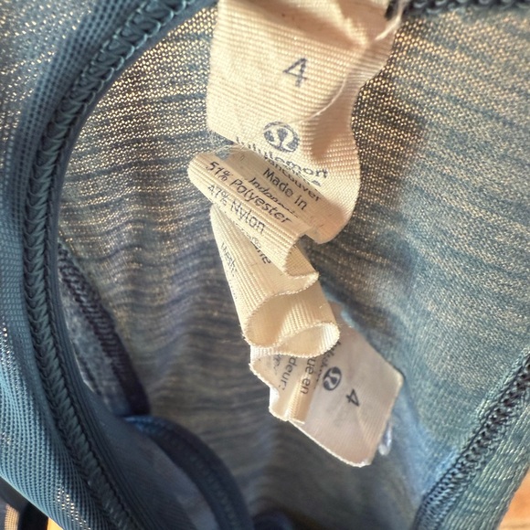 Blue lululemon tank w/ built in bra - Picture 2 of 7